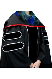 設計高尚拉鏈畢業袍    訂製嶺南大學研究生畢業袍    盡顯畢業成果    研究生畢業袍     DA494